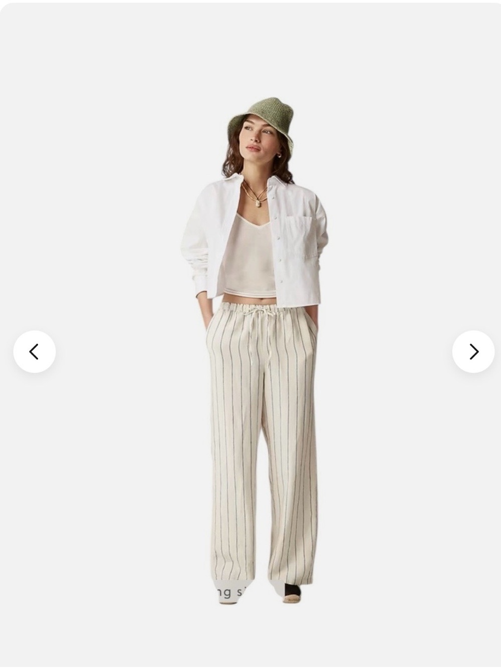 J. Crew Soleil Striped Linen Pants